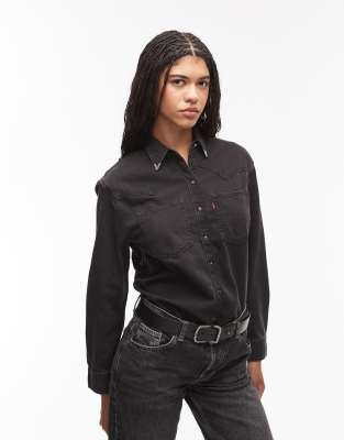 Levi's Teodora Western Denim Shirt In Black