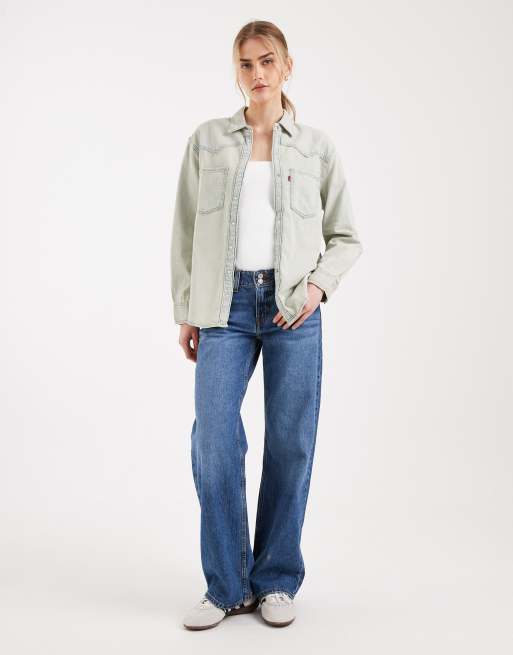Levi's – Teodora – Western-Jeanshemd in heller Vintage-Waschung, 4 von 4