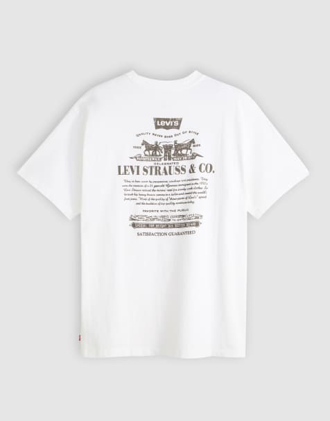 Levi's - Tevredenheidsgarantie vintage oversized fit T-shirt met print op de achterkant in wit - view 1