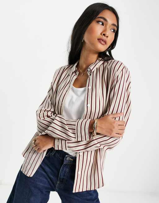 Levi's the classic shirt erica in printed brown stripe | ASOS