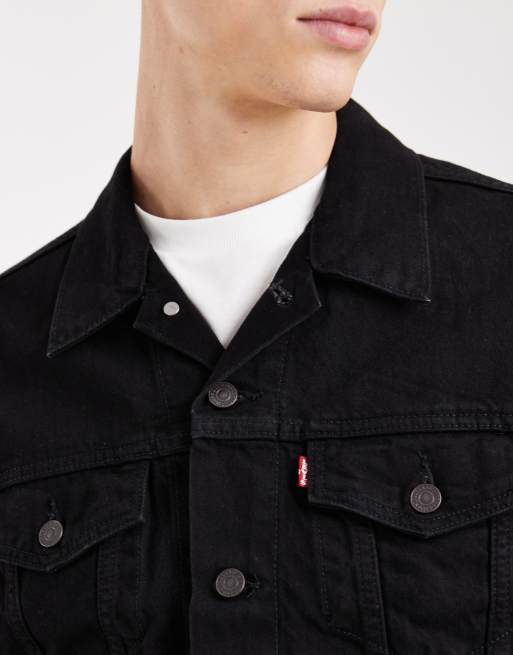 Levi's the denim trucker jacket in black | ASOS