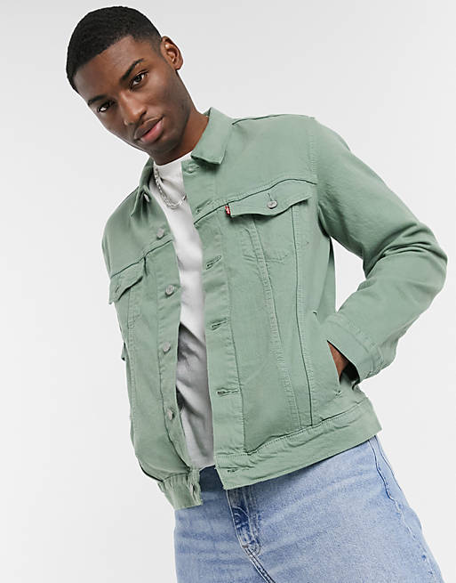 Levi's the denim trucker jacket in hedge green | ASOS