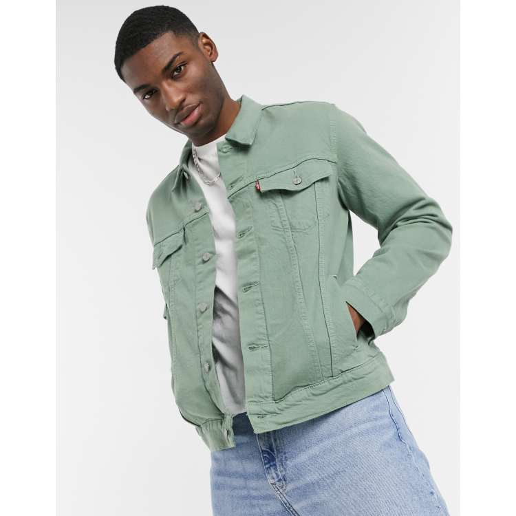 Levi's the trucker sales neon green denim jacket