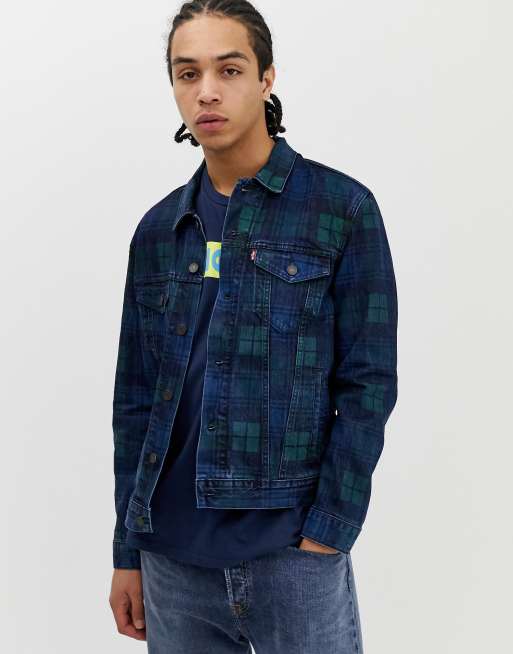 Levis checkered deals denim jacket