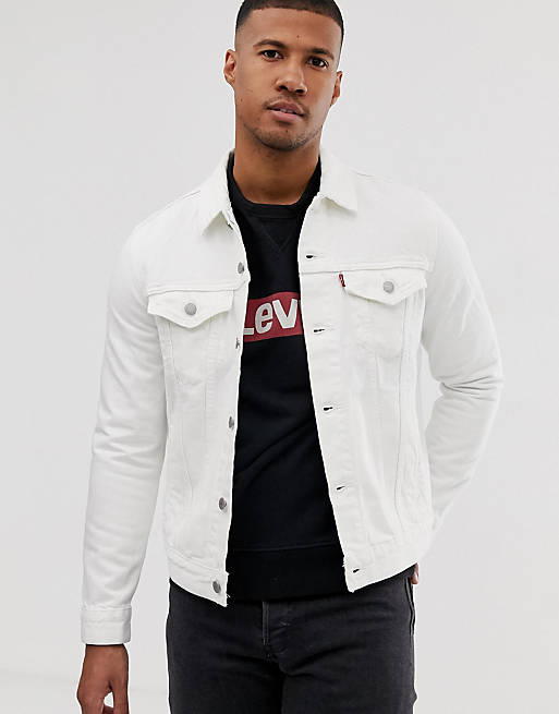 Levi's the denim trucker jacket in white out | ASOS