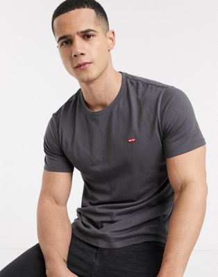 Levi's – The Original – Grå t-shirt med liten påsydd fladdermuslogga