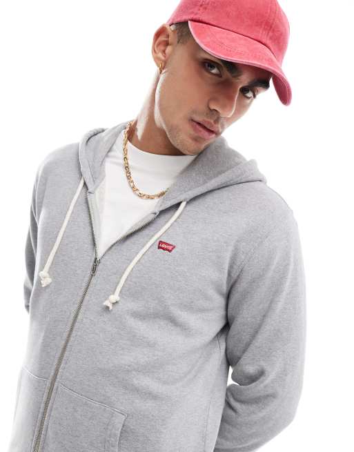 Levi's The Original Hallmark logo full zip hoodie in grey marl
