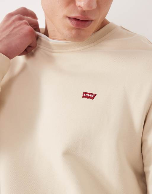 Levi's – The Original Hallmark – Sweatshirt in meliertem Beige mit Logo, 5 von 5