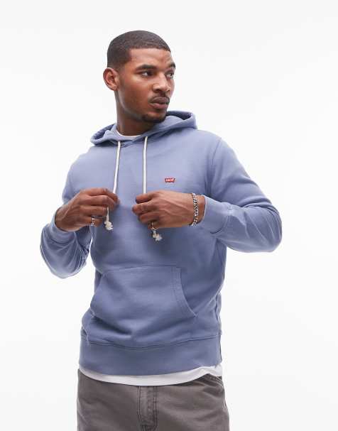 Levi's – The Original – Kapuzenpullover in Hellblau mit Fledermaus-Logo - view 1