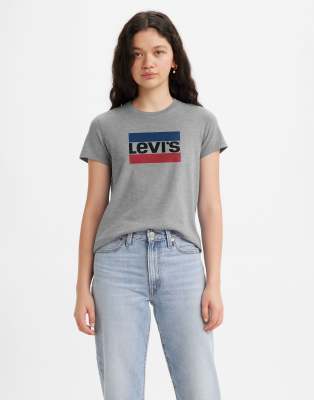 Levi's - The Perfect Tee Core Sportswear - T-Shirt mit Logo-Grau