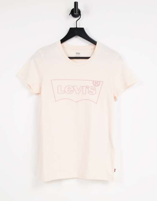 Levi's - The Perfect Tee - T-shirt met uitgelijnd logo en geschulpte buitenkant