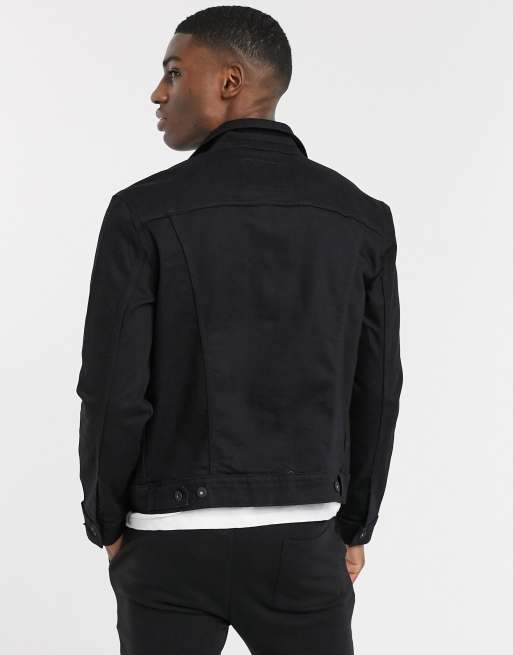 Levi's the trucker denim jacket in dark horse black | ASOS