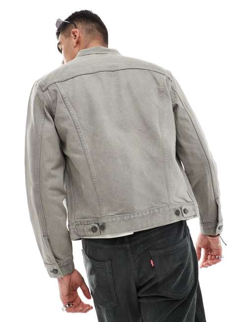 Levi's The Trucker overdyed denim jacket in green, 2 of 4