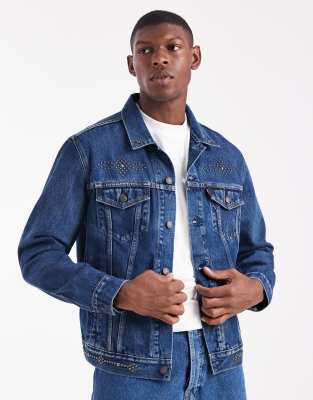 Levi's - The Trucker - Veste en jean à délavage moyen-Bleu