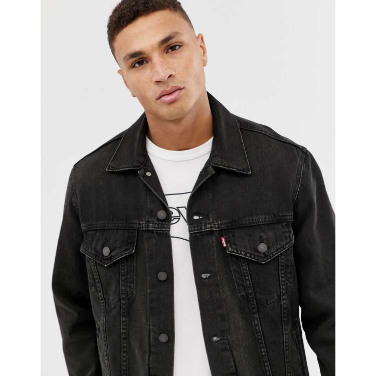 Veste en jean 2025 levis noir homme