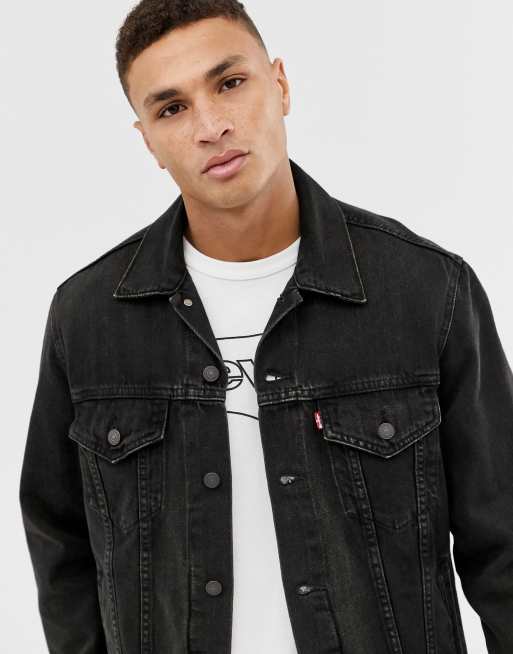 Levi s The Virgil Veste camionneur oversize en jean Noir