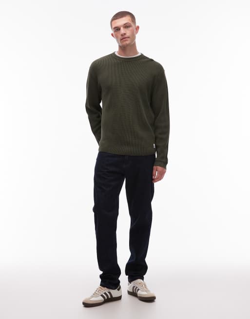 Levi's - Thermo T-shirt met lange mouwen en wafelstructuur in donkergroen, 2 van 5