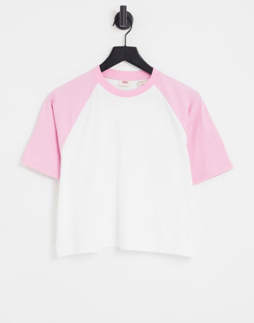 Levi's throwback baseball prism t-shirt in white