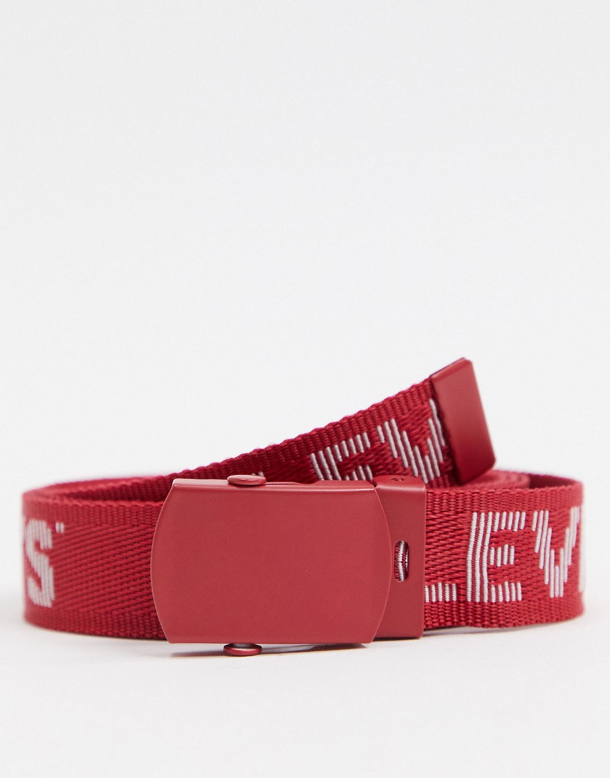 Levi's - Tickfaw - Riem met logo in rood