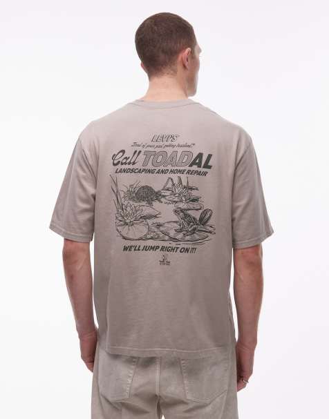 Levi's toad print graphic t-shirt in stone