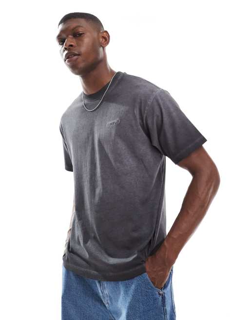 Levi's tonal logo vintage oversized garment wash t-shirt in charcoal
