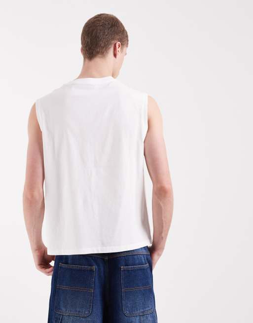 Levi's - Top senza maniche bianco slavato, 3 di 5