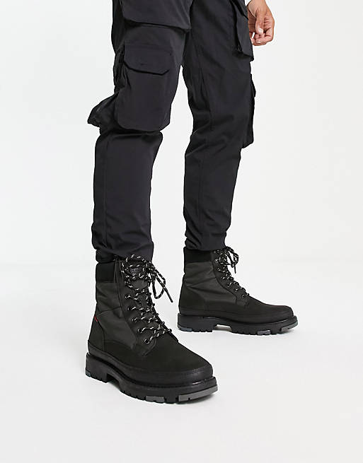 Levi's torsten quilted fabric boot in black | ASOS