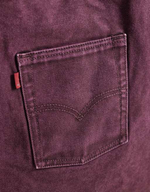 Levi's tote bag in burgundy , 3 of 4