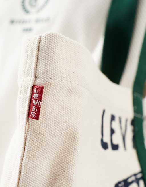 Levi's Tote bag with large logo in cream navy, 4 of 4