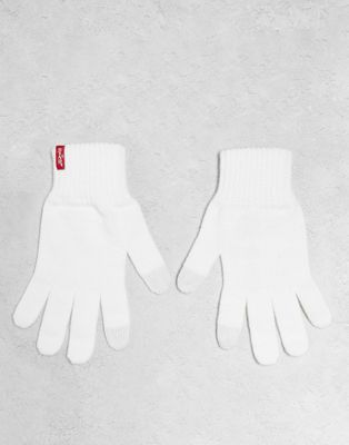 Levi's touch screen gloves in cream