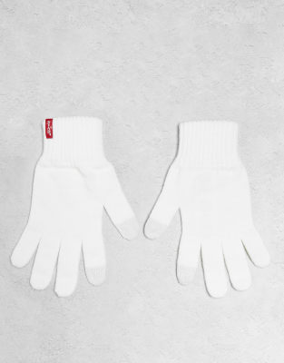 Levi's - Touchscreen-Handschuhe in Creme-Weiß