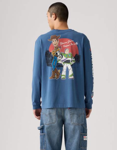 Levi's Toy Story long sleeve t-shirt with back print in dark blue - view 1