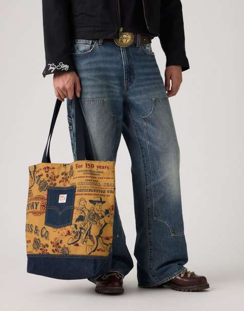 Levi's Toy Story unisex tote bag with all over print in tan - view 1