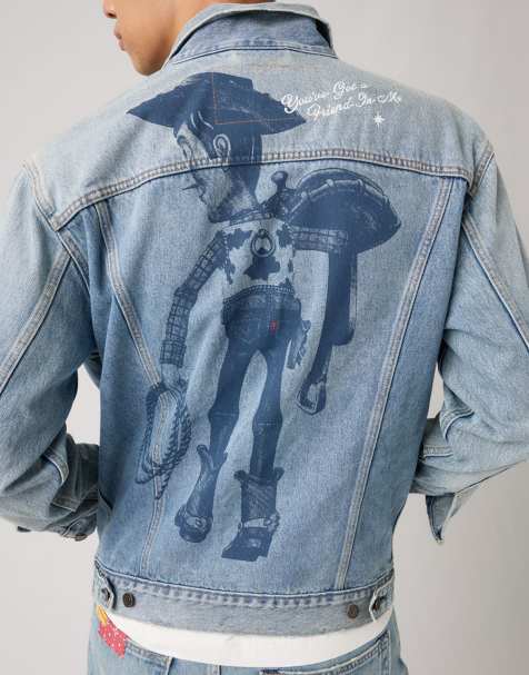 Levi's Toy Story unisex type 3 trucker jacket with back print in light wash blue - view 1