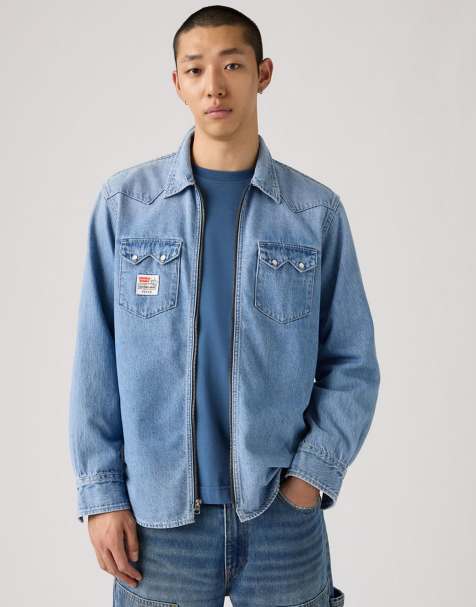 Levi's Toy Story unisex western shacket with back print in light wash blue - view 1