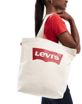 Levi's - Tragetasche in Ecru mit Fledermaus-Logo-Neutral