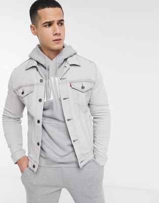 levi's trucker jacket gray