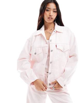 Levi's - Trucker-Jacke aus Twill in gedecktem Potpourri-Rosa im Stil der 90er, Kombiteil