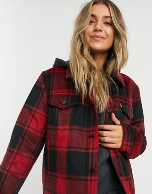 Levi's trucker jacket in red check | ASOS