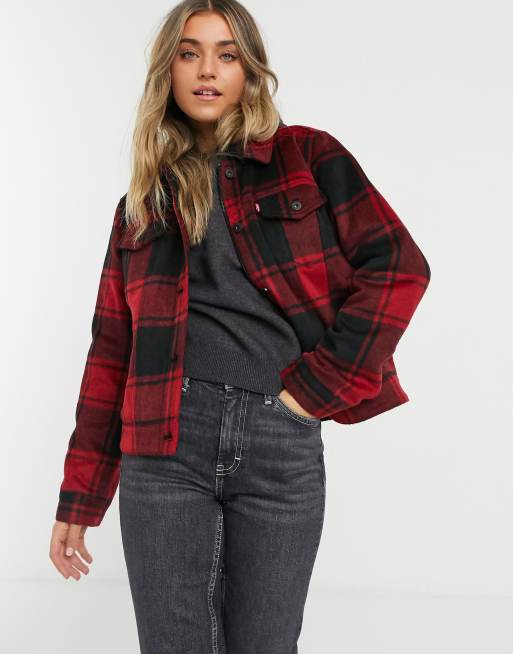 Levi's red cheap checkered jacket