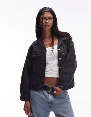 Levi's - Trucker-Jeansjacke im 90er-Stil in verwaschenem Schwarz