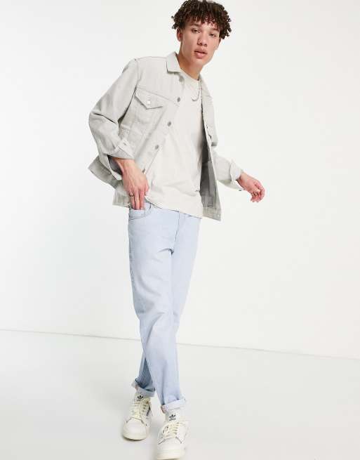 Levi's - Truckerjakke i vintage fit denim i ecru
