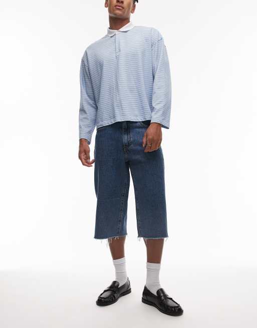 Levi's twisted baggy 3/4 denim jeans in dark wash