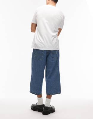 Levi's Twisted Baggy 3/4 Denim Jeans In Blue