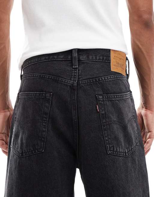 Levi's twisted baggy denim jorts in black , 4 of 5