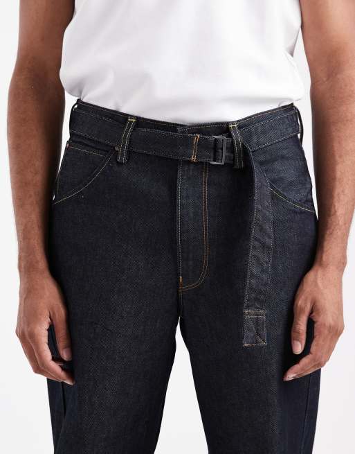 Levi's twisted baggy jeans in dark indigo | ASOS