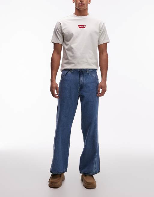 Levi's twisted baggy jeans in midwash blue , 3 of 5