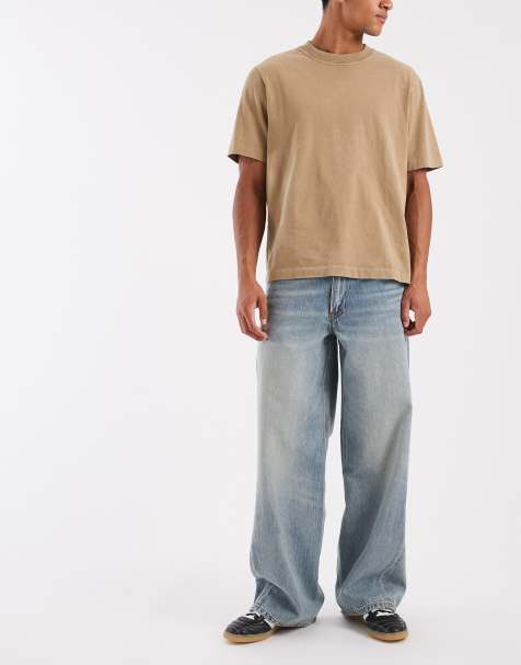 Levi's twisted baggy wide leg jeans in light blue - view 1