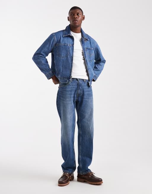 Levi's twisted denim trucker jacket in dark wash | ASOS