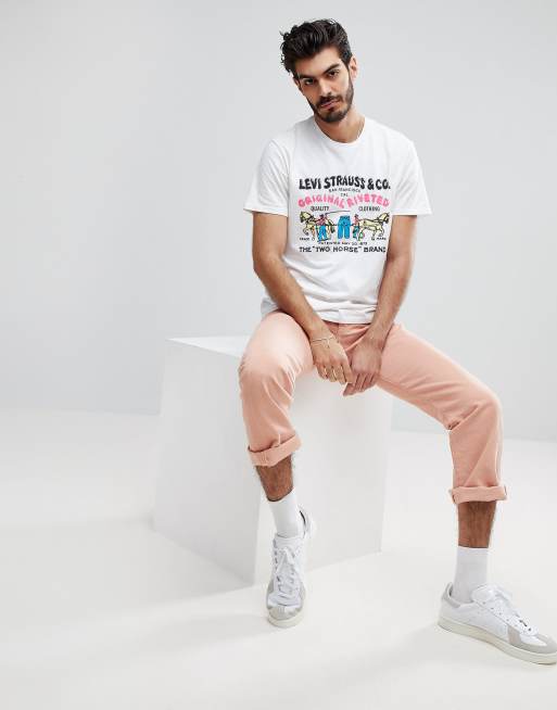 Levi s two horse vintage logo t shirt
